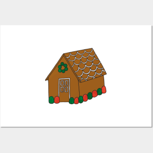 Gingerbread House Holiday Posters and Art